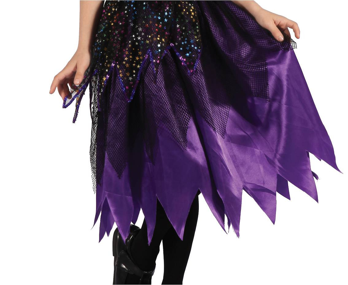 Role play-set for child Purple Witch (dress, headband), size 110/120 cm